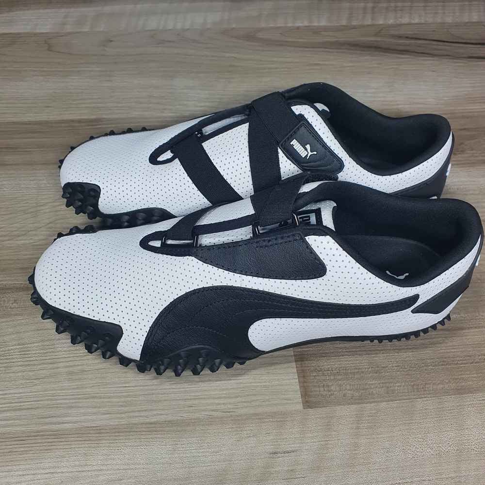 Puma Mostro Perforated Leather Pack Sneakers White Black 397331-01 Men's Size 10